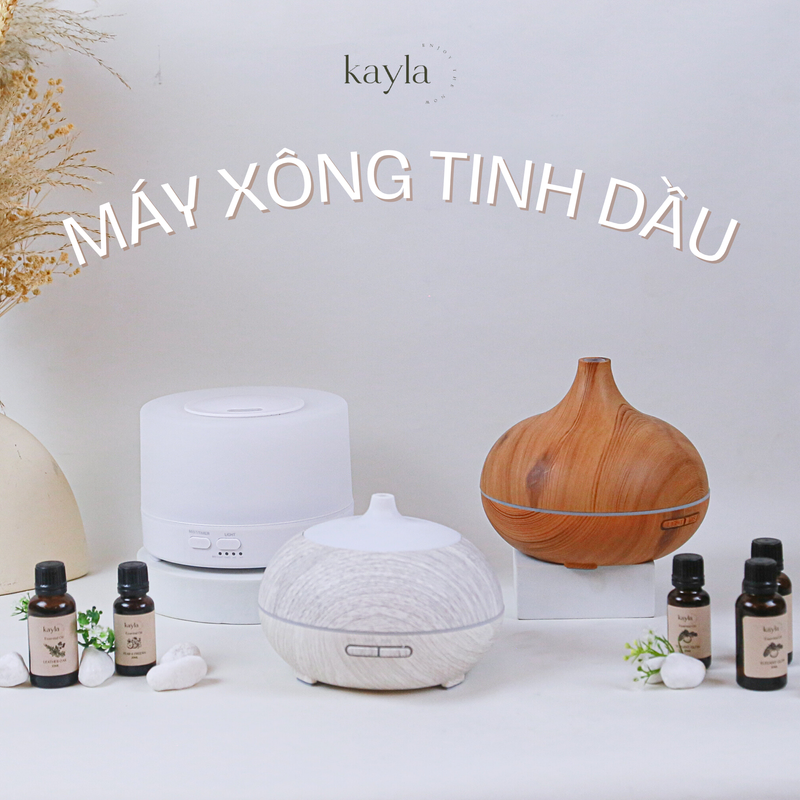 Máy Xông Tinh Dầu 550ml (Kèm Remote) Giúp Khử Khuẩn