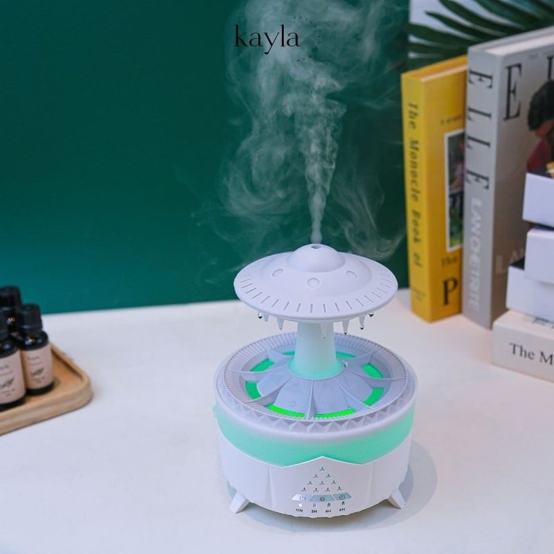 Máy Xông Tinh Dầu UFO Hiệu Ứng Mưa Rơi