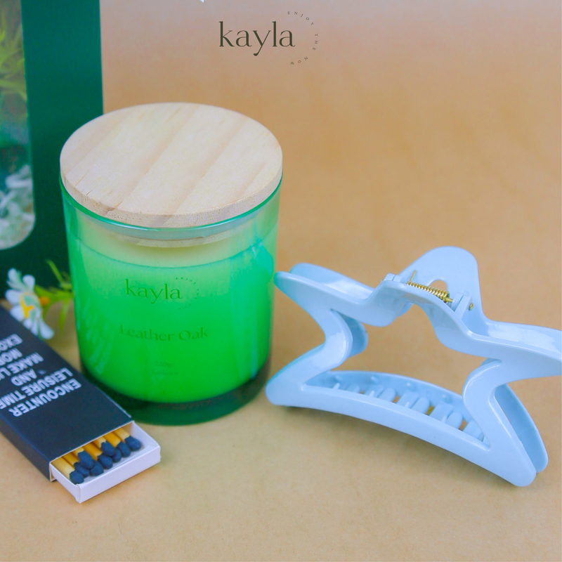 Set Quà Nến Thơm Leather Oak Mộc Dịu