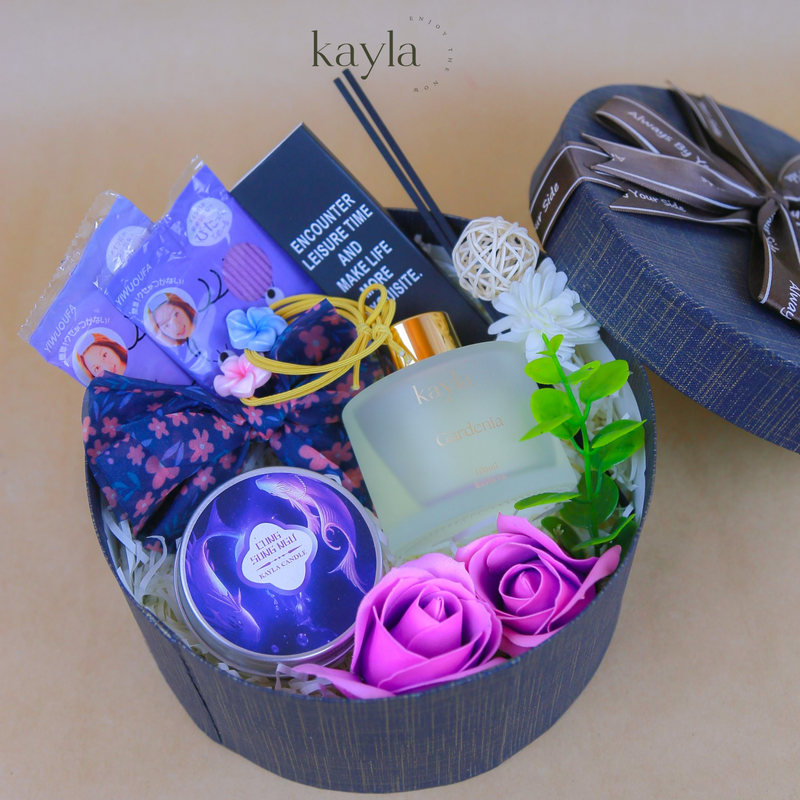 Set Quà Tinh Dầu Khuếch Tán Gardenia Tím Mộng