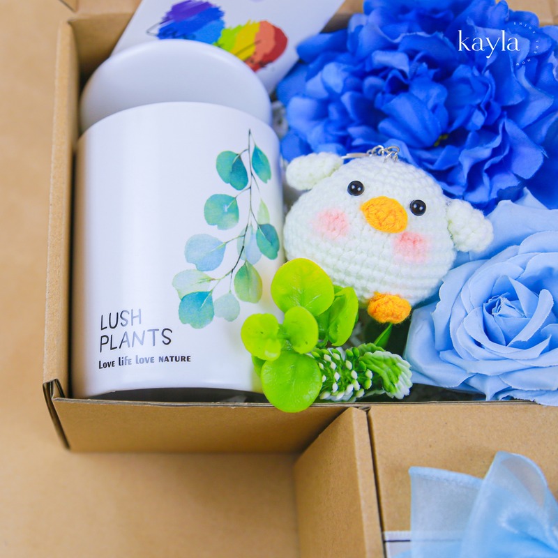 Set Quà Tặng Nụ Cười Ly Sứ Trắng Hình Lá