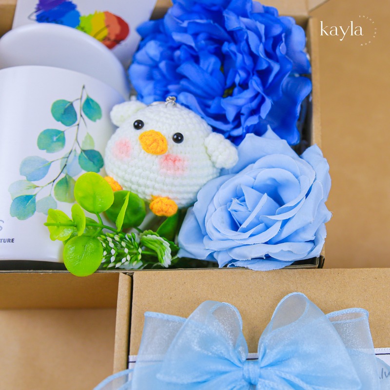 Set Quà Tặng Nụ Cười Ly Sứ Trắng Hình Lá