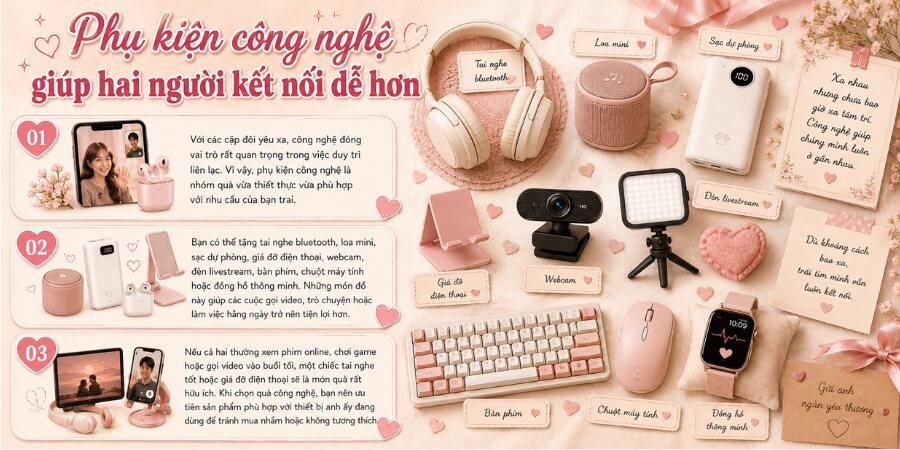 yêu xa nên tặng quà gì cho bạn trai